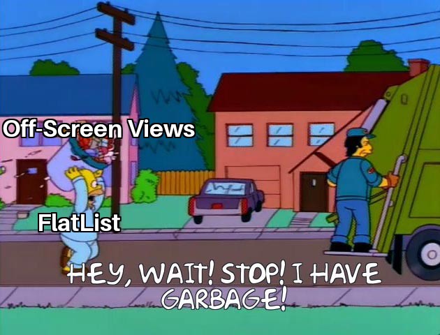FlatList Garbage Collection Meme